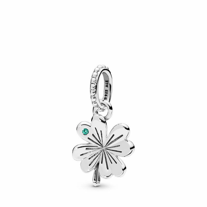 Pandora Australia Lucky Four-Leaf Clover Pendant - Sterling Silver | DOELGA859